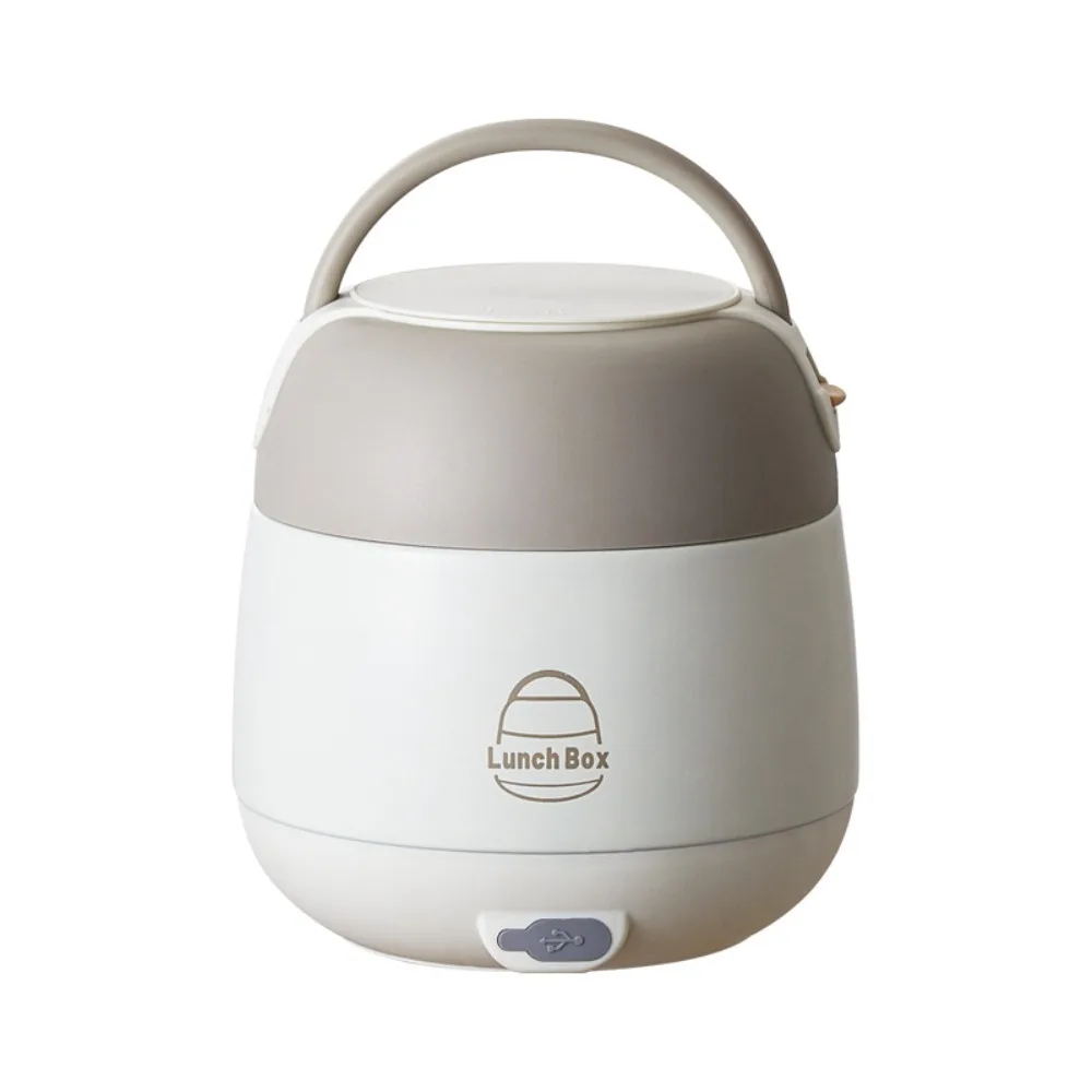 304 Stainless Steel Electric Lunch Box USB Charging with Individual Meal Grid Insulated Food Jar Leak-proof Rust-proof