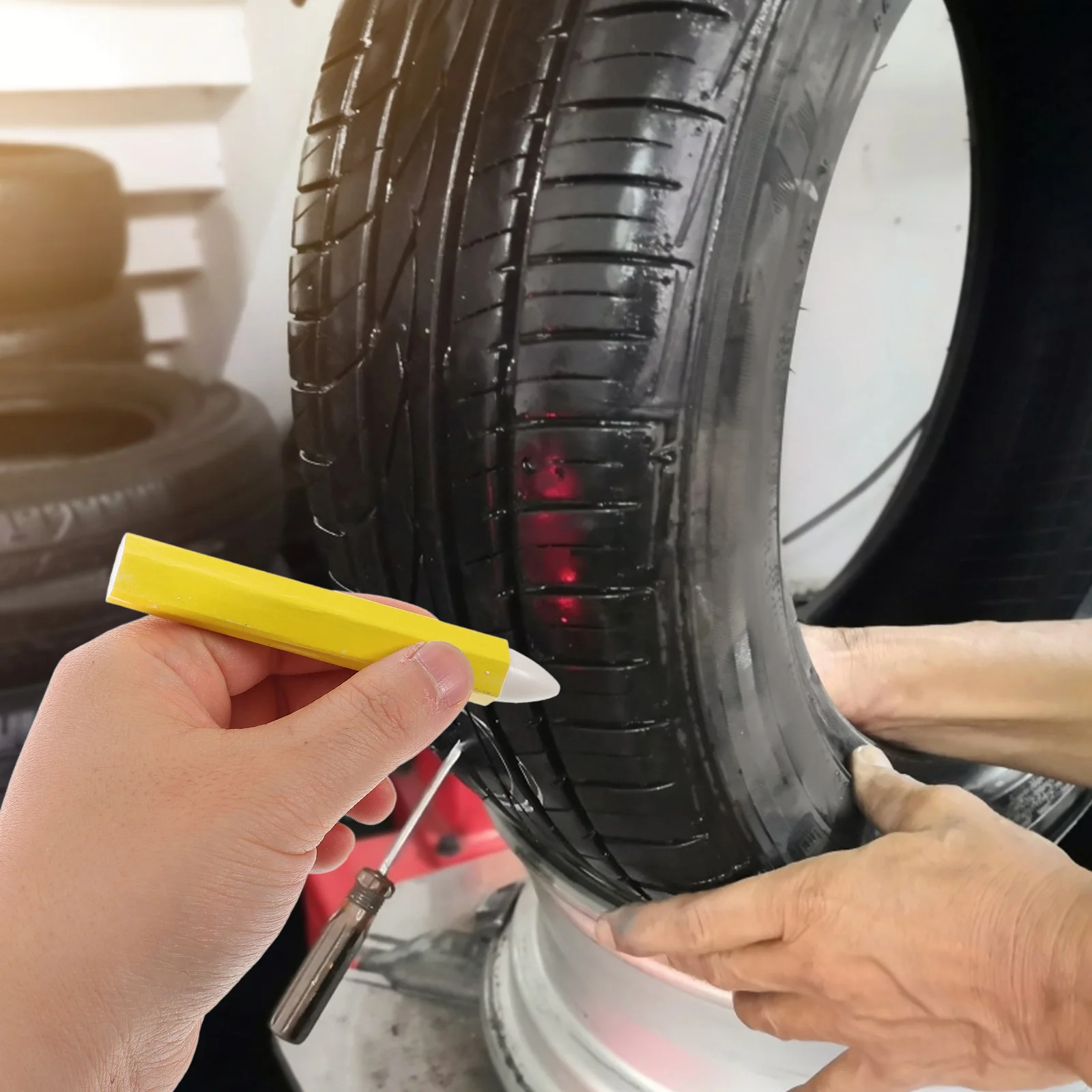 

4 Pcs Tire Repair Marker Pen Drawing Automotive Marking Construction Crayon Pens for Crayons Wax