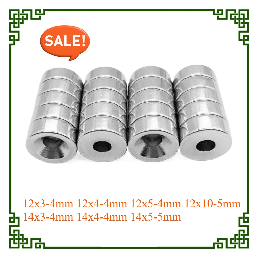 Image of 12x3-4 Leistungsstarke Magnete 12x4-4 Starker runder Magnet mit Loch für DIY-Gebäude Wissenschaftliches Büro 12x5-4 12x10-5 14x5-5 14x3-4