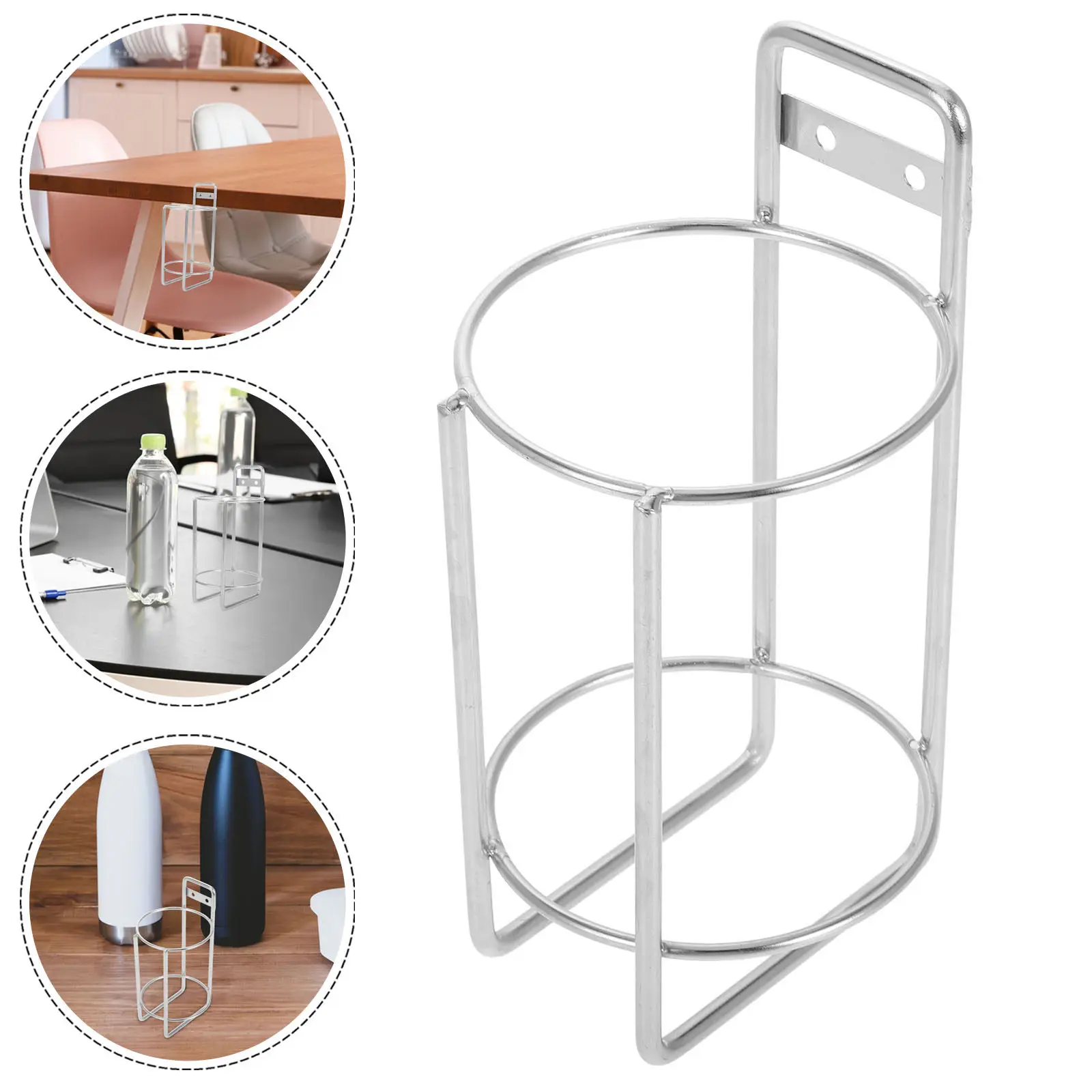 

Настенный держатель для стаканов из нержавеющей стали, органайзер для бутылок с водой, для офиса, мастерской, рабочего места сотрудников, хранение бутылок