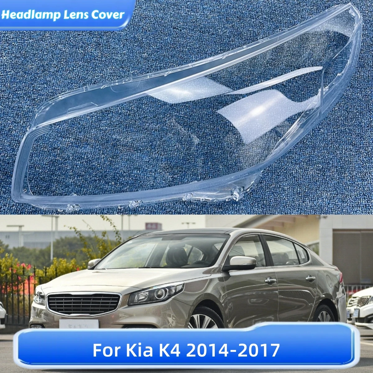 

For Kia K4 2014 2015 2016 2017 Car Gadgets Lampshade Headlight Glass Car Front Headlight Lens Cover Lights Shell