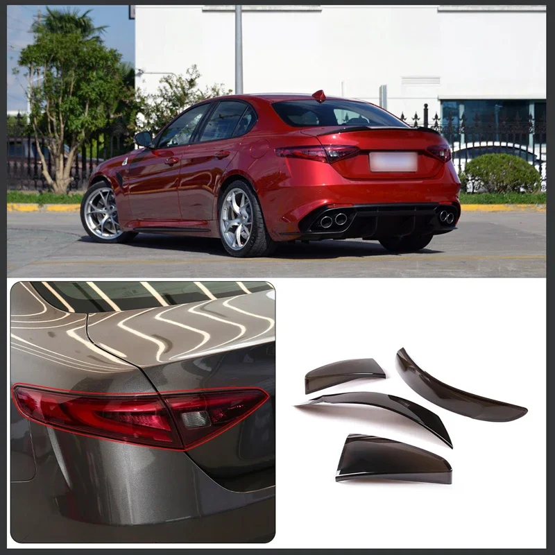 

For 2017-2022 Alfa Romeo Giulia 952 ABS Car Tail Light Cover Brake Indicator Reversing Light Cover Exterior Details Accessories