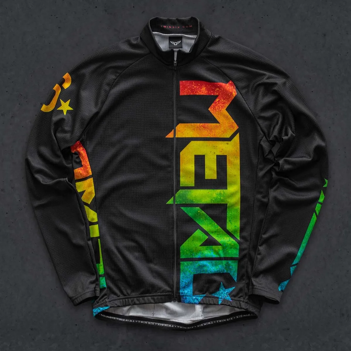 Twin Six 6 Men's Outerwear Spring Autumn Long Sleeve Knitted Sweater Usa MTB Bike Team Breathable Fit Thin Coat Ropa Ciclismo