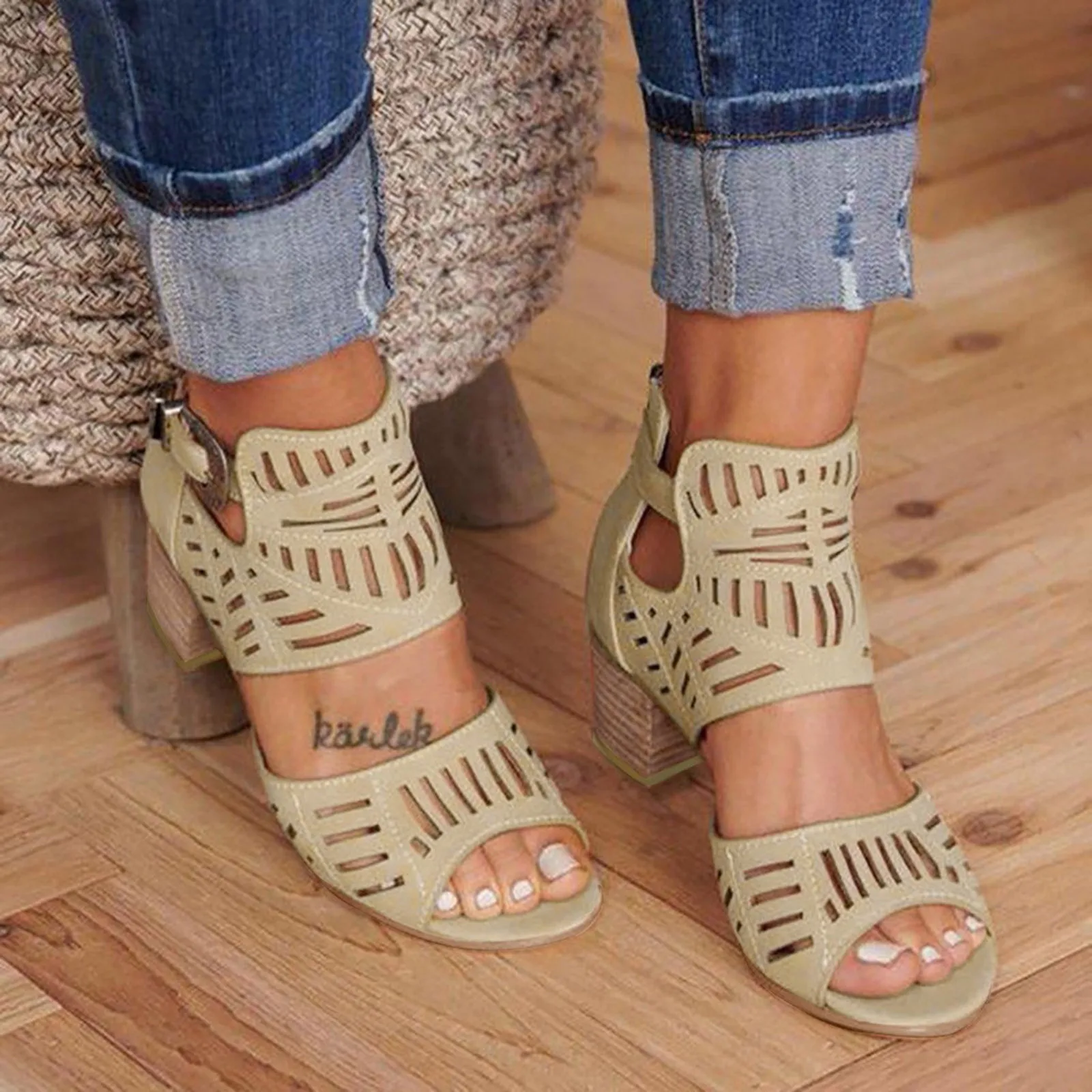 Women High Heel Sandals Retro Gladiator Ladies Casual Rome Fashion Summer Woman Shoes Plus Size 35-43 sandals for women 2024