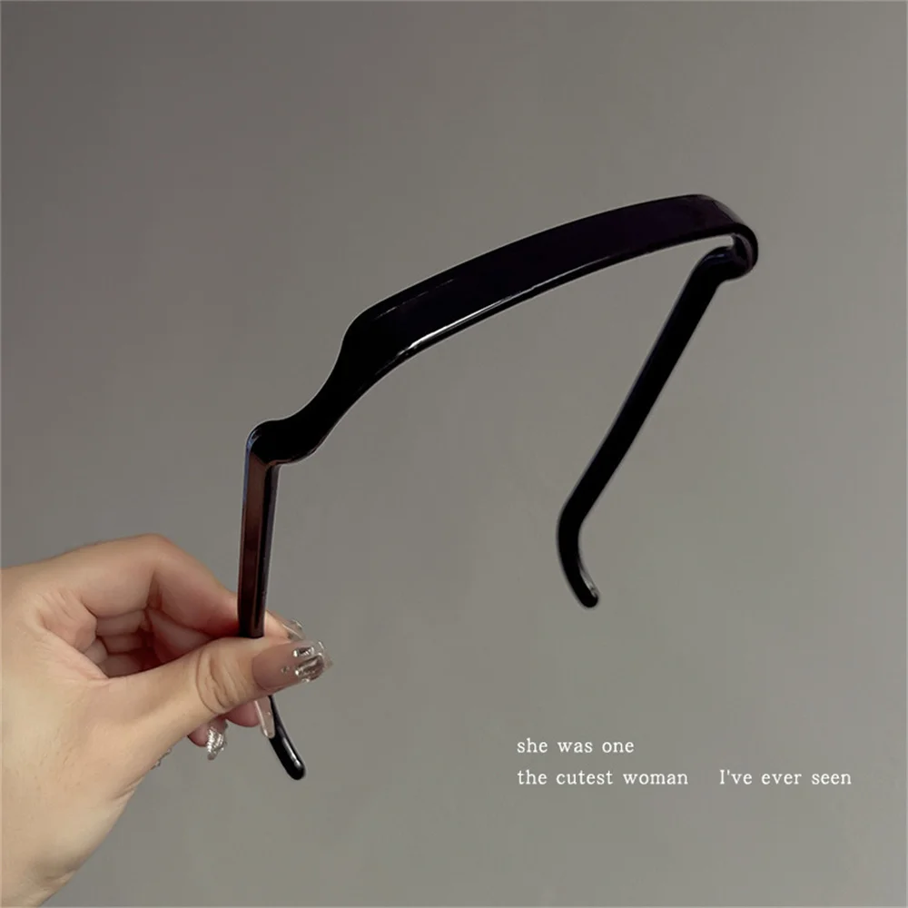 New Sunglasses Frame Shape Plastic Hairband for Women Elegant Solid Headband Fashion Decorate Hoop Girls Hair Accessories