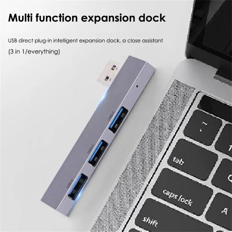 1/2/3PCS 3IN1 Mini USB3.0 Hub Portable Docking Station Plug and Play High Speed  USB Hub for Computer Accessories