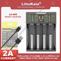 Liitokala Lii-402 1-5PCS 3.7V 3.2V 3.8V Lithium 26650 21700 18500 16340 18350 ni-mh AA AAA Batteries 18650 Battery Charger