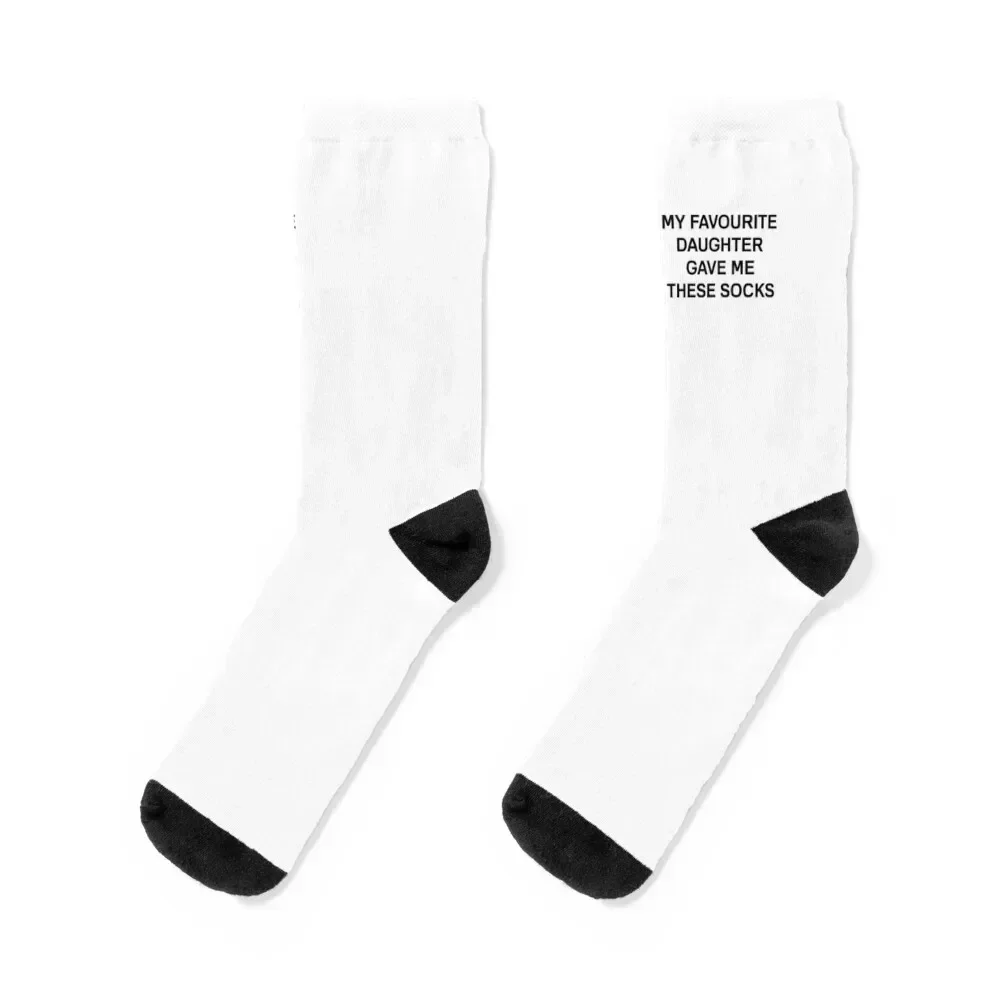 My Favorite Daughter Gave Me These Socks Wholesale loose christmas gift christmas stocking Men Socks Women's