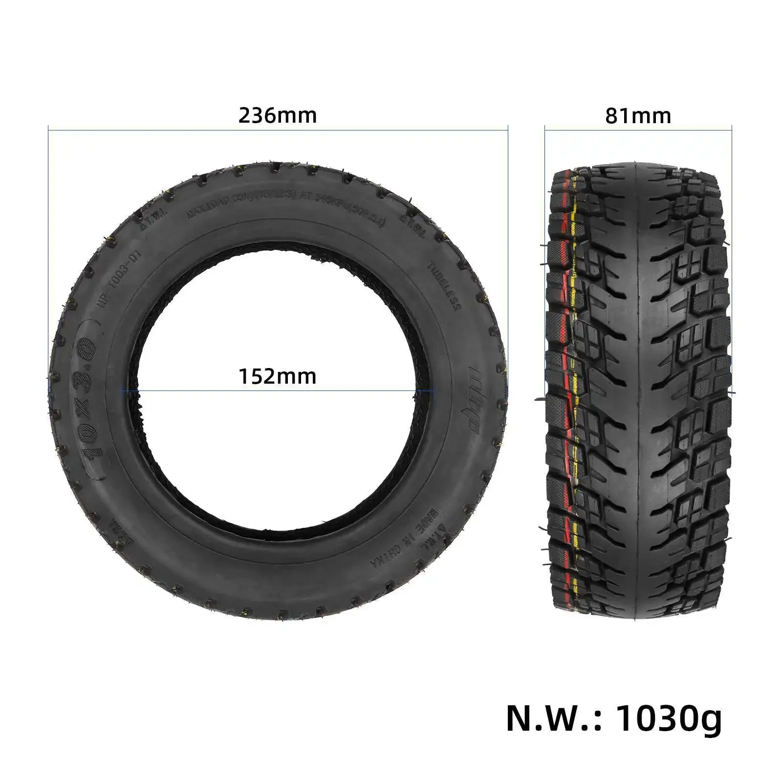 tires motorcycle 10 * 3 self repairing off-road vacuum tires compatible with 10 inch 255 * 80 and 80/65-6 explosion-proof vacuum