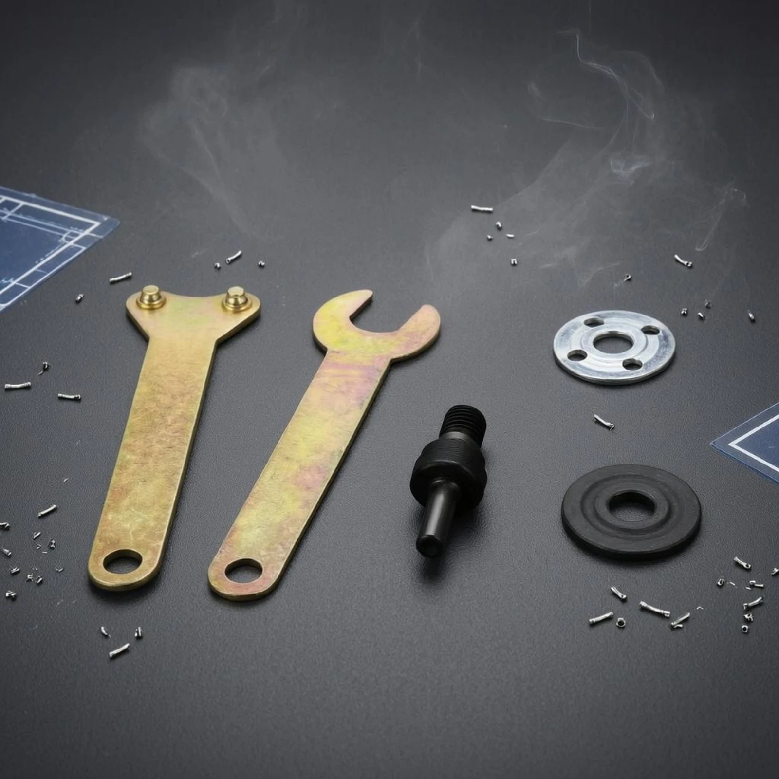 5 Pieces Drill Grinder Adapter Threaded Metal Electric Drill Angle Grinder Adapter Power Tool Accessory Spanners
