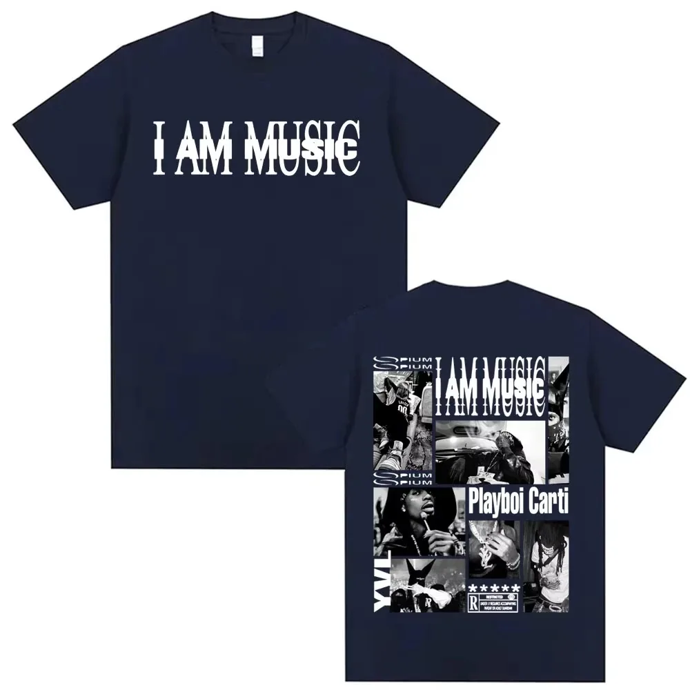 Rapper Playboi Carti I AM MUSIC Album Cotton T Shirt Men's Women Gothic Hip Hop Streetwear Summer Tops Tee Loose Casual Harajuku