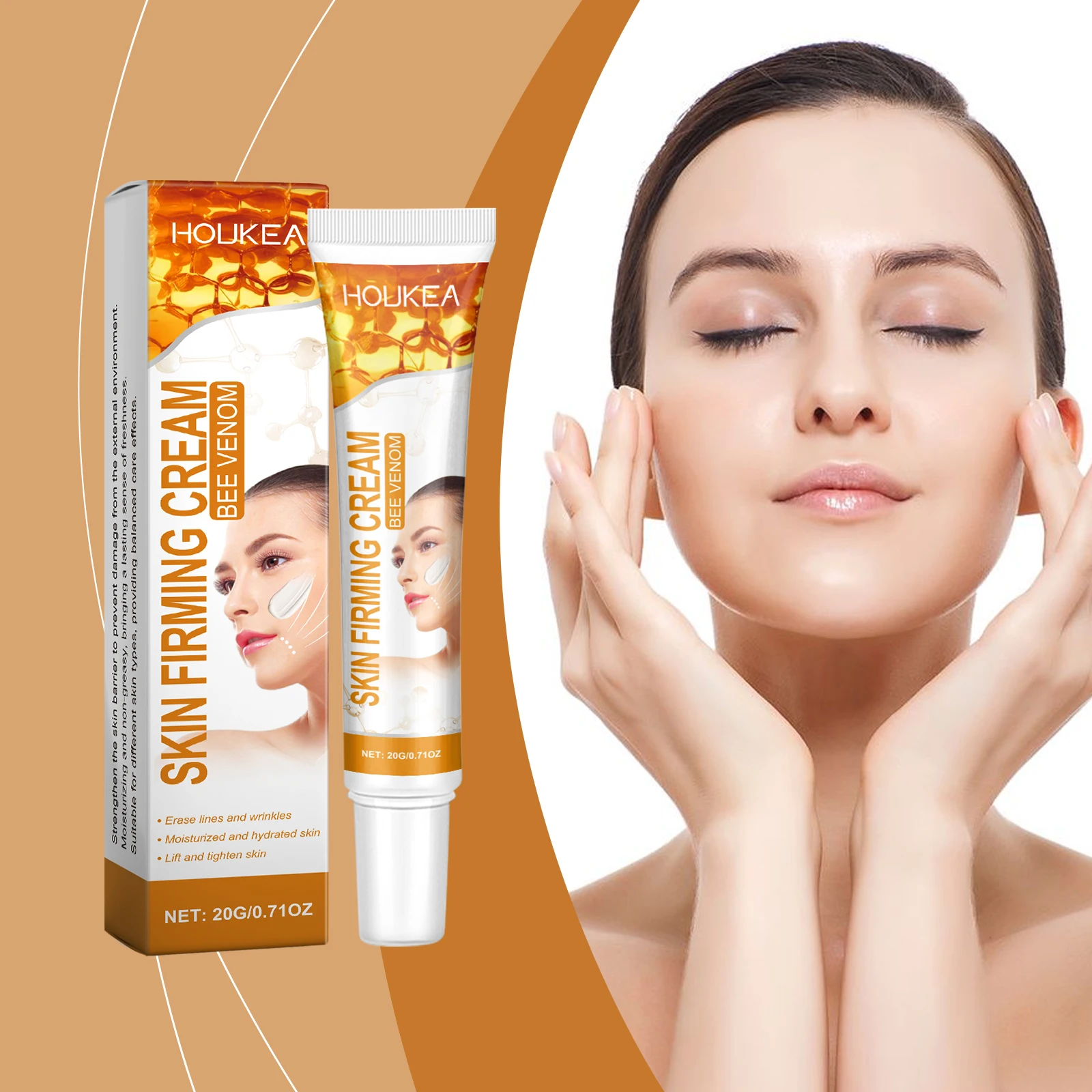 비 베놈 스킨 퍼밍 크림 - 안티에이징 페이스 & 넥 퍼밍 크림 - 펩타이드 복합체를 함유한 콜라겐 부스팅 트리트먼트