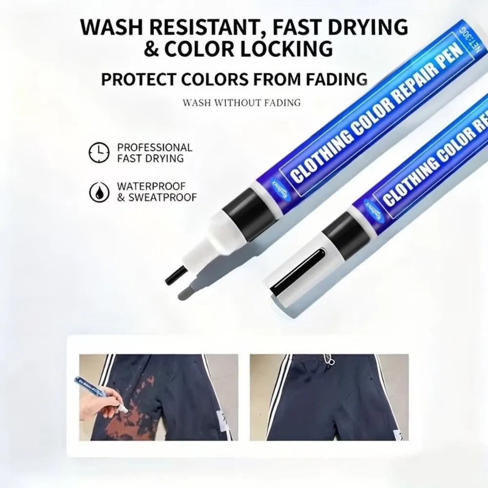 Multi-ColorBleach Damage Repair Clothing Color Repair Pen Instant Fix Stain Coverage Fabric Restorer Marker Fabric Repair Pen