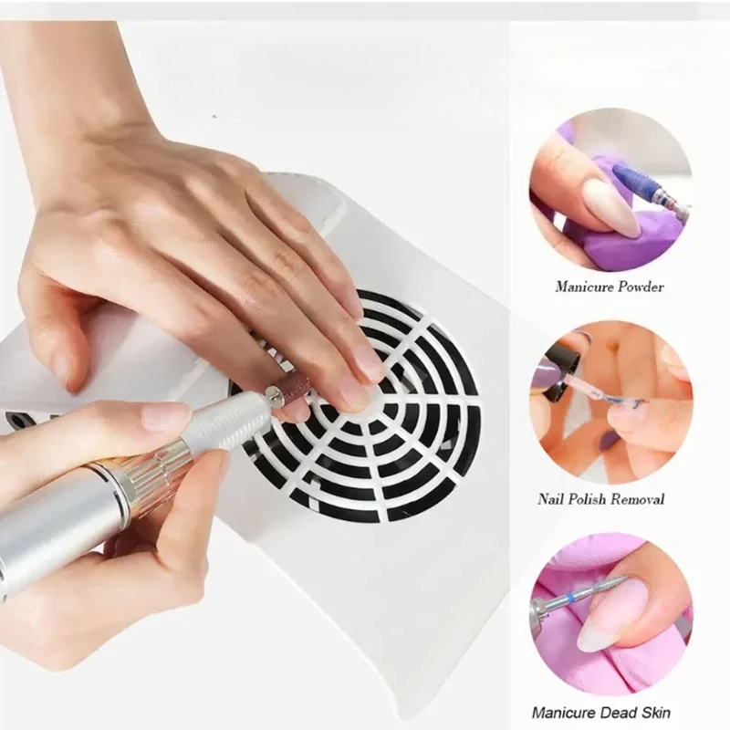 

Nail Dust Collector Vacuum Cleaner Manicure Machine Tools Strong Power Low Noise Nail Art Tool Nail Vacuum Cleaner