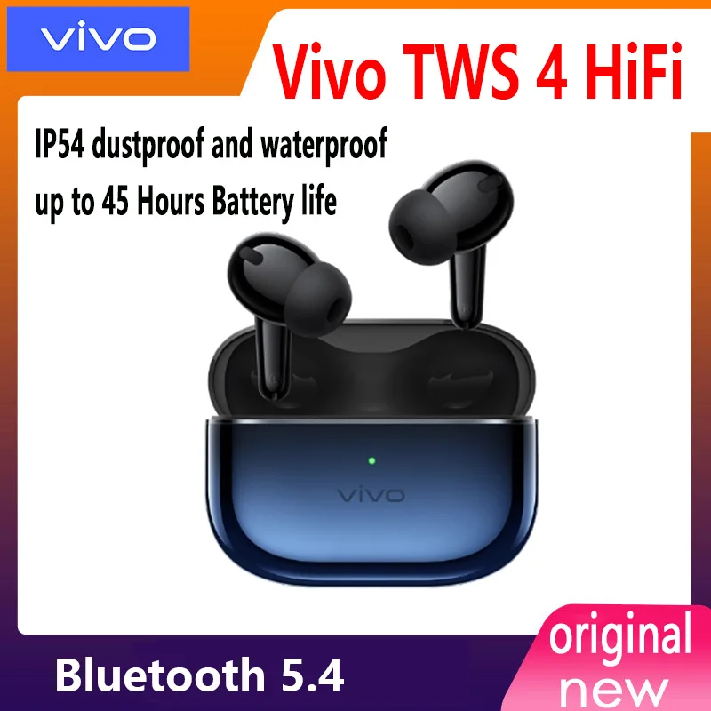 سماعة أذن VIVO TWS 4 HiFi TWS 4 55dB بخاصية إلغاء الضوضاء النشطة سماعة أذن لاسلكية حقيقية LDAC TWS سماعة بلوتوث 5.4 aptX بدون فقدان LDAC