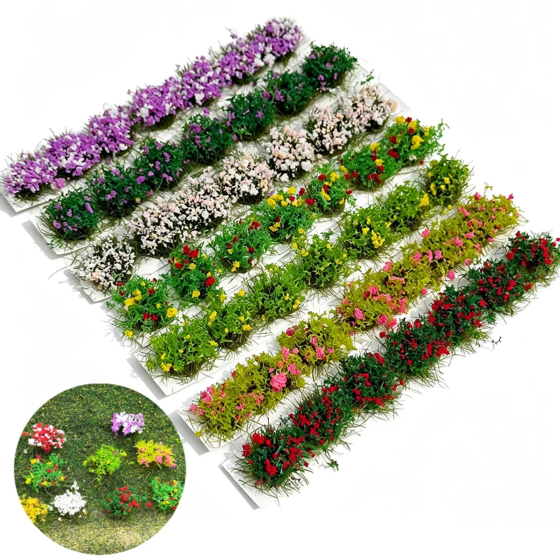 8mm Mini Flower Cluster Model Simulated Vegetation sand table Landscaping DIY Materials Train Railway Platform Scenery layout