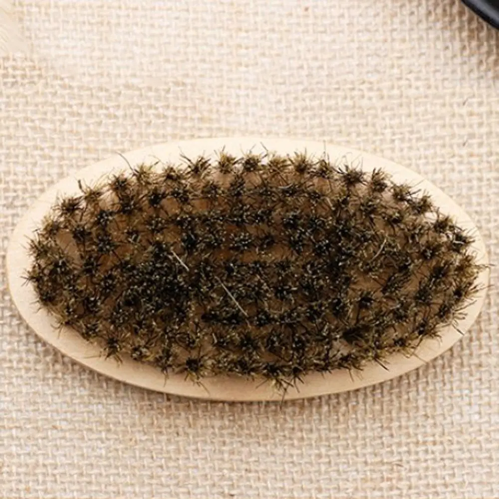 2/3pcs Boar Bristle Men Mustache Comb Kit Professional Anti-Static Beard Brush and Comb Set Durable Wood