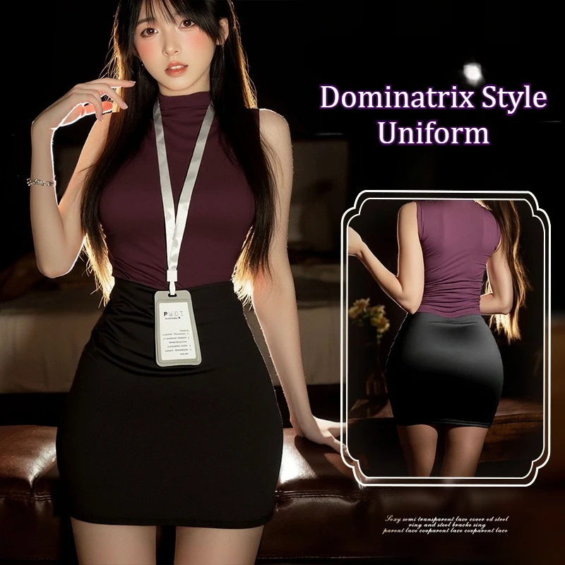 

Комплект нижнего белья сексуального секретаря - соблазнительная форма OL с облегающей юбкой-карандашом, офисный женский костюм для ролевых игр