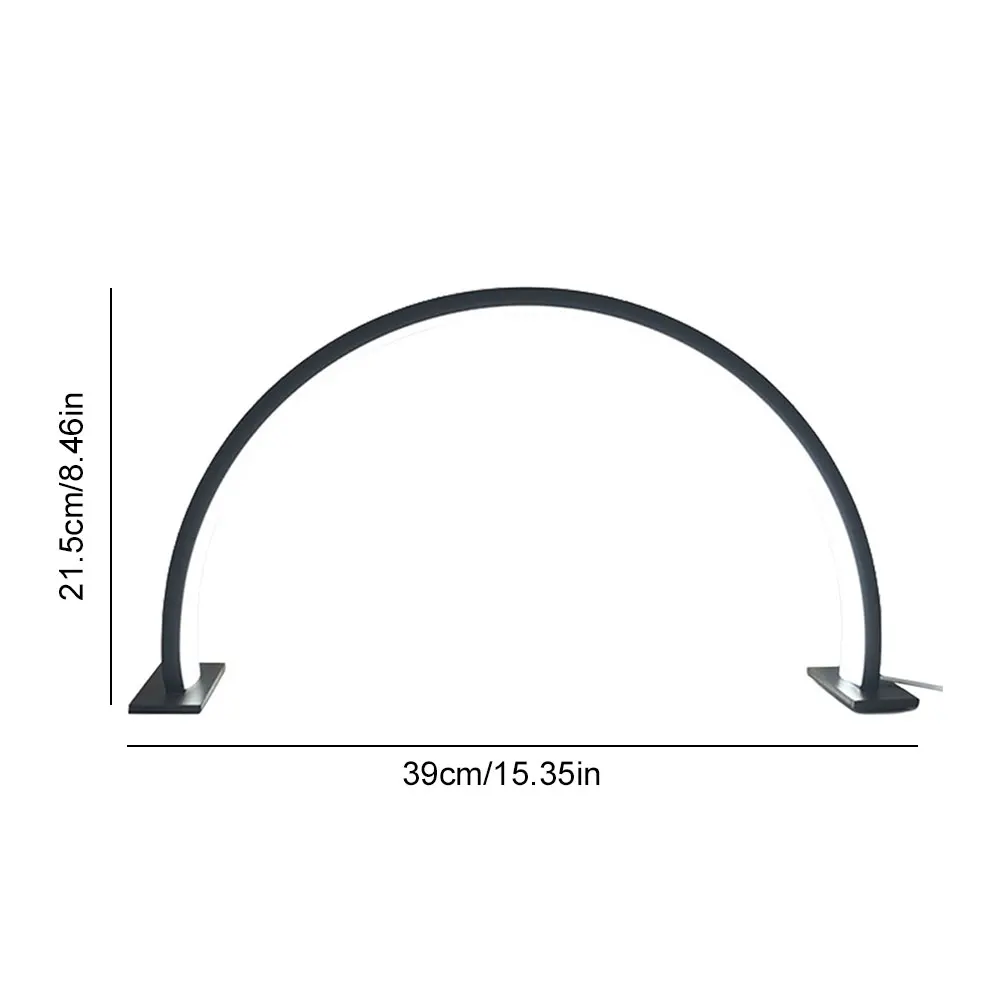 Criativo meia lua luz portátil em forma de u ajustável led decoração luz salão de beleza luz de preenchimento multiuso lâmpada de proteção para os olhos