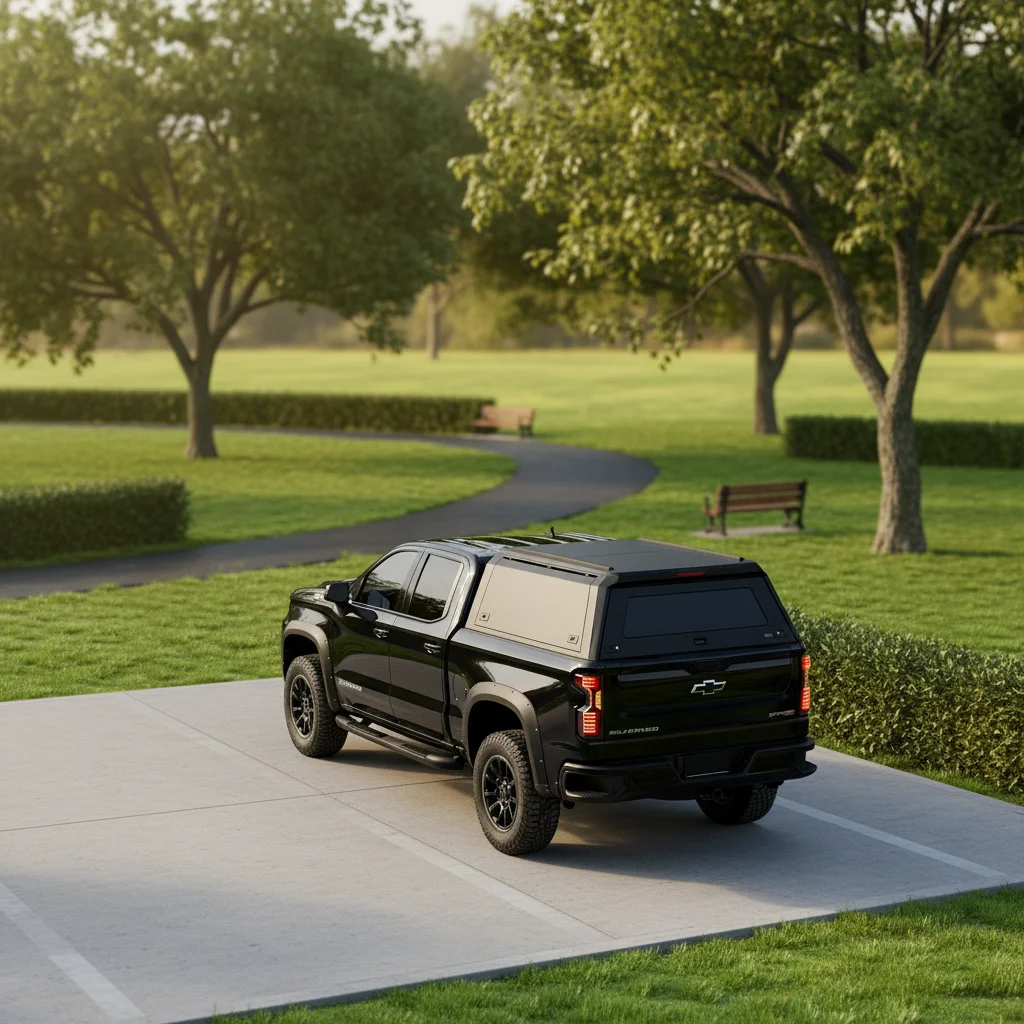 Aluminum Hard Tonneau Cover Anti-rust Lightweight Waterproof No-Drill Installation Sports Style 6.8FT Central Lock Emergency