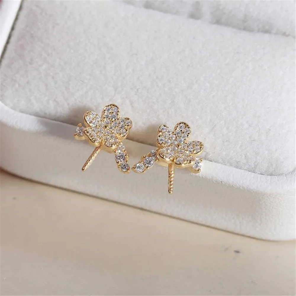 

Серьги из стерлингового серебра 925 пробы с жемчугом, принадлежности для самостоятельного изготовления ювелирных изделий, пустые стойки для сережек для аксессуаров ручной работы, без жемчуга