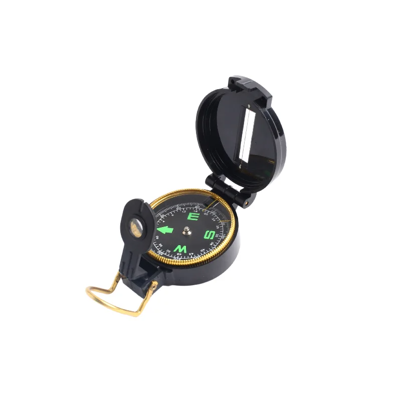 

Многофункциональный пластиковый компас в американском стиле для путешествий на открытом воздухе кемпинга с ночным флип-компасом