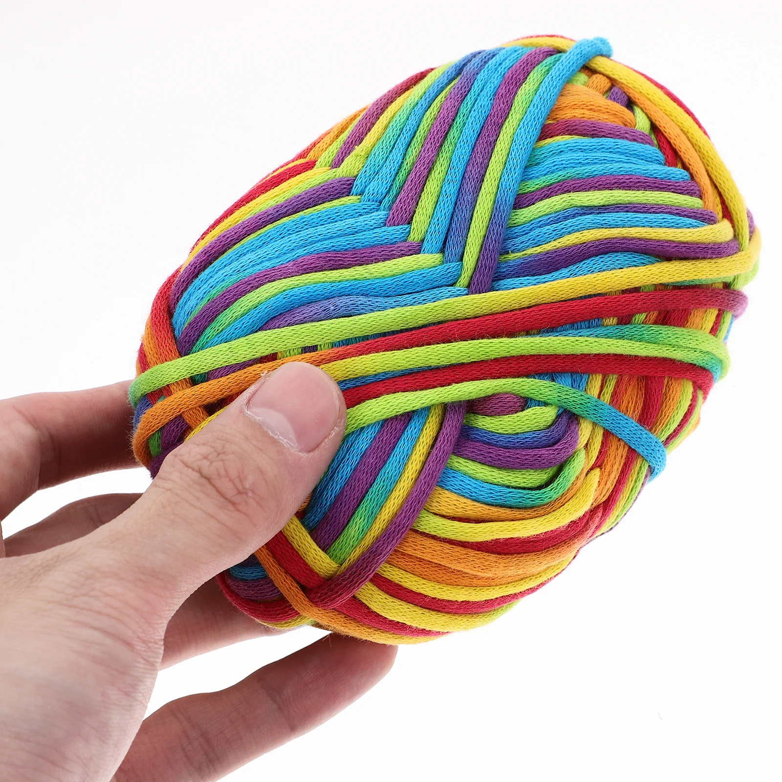 

2Pcs Rainbow Crochet Yarn Soft Cotton DIY Knitting Supplies Suitable for Sweater Scarf Hat Crafting Durable and Flexible