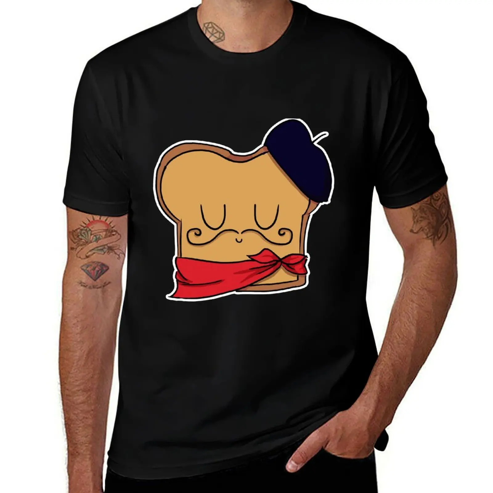 French Toast T-Shirt Simple Casual Short Sleeve Cotton T-Shirt