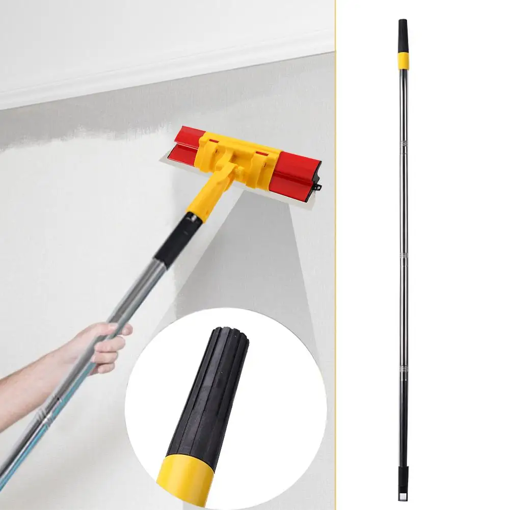 C2 Portable Retractable Paint Roller Extension Pole Detachable Cleaning Brush Extender Stick Ceiling Wall Painting Rods