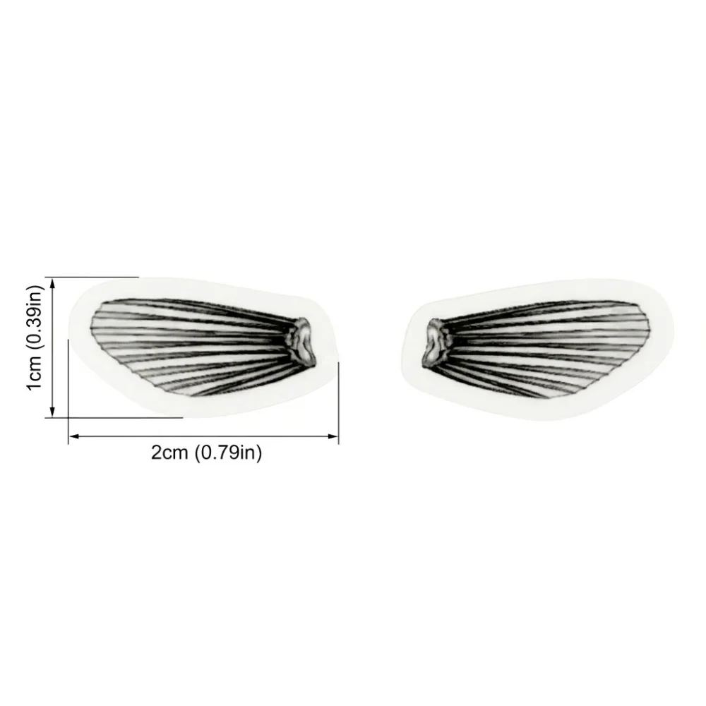 2CM Realistische Transparente Schwarze Fischflossen-Aufkleber, Wasserfeste Selbstklebende PVC-Brustflossen-Dekoration, DIY Angelköder und -zubehör – Detail 7