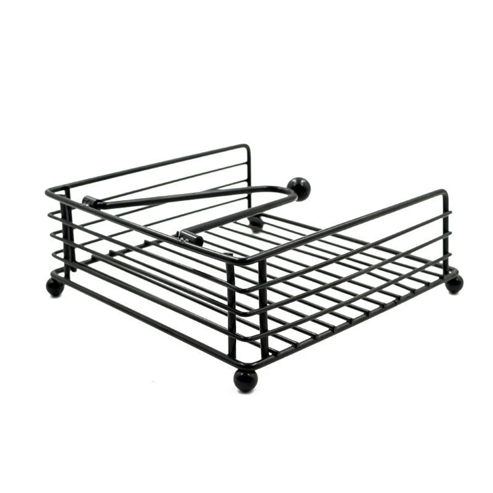 حامل مناديل مسطح محمول حامل مناديل المطبخ المعدنية مع موزع مناديل ورقية بذراع التوتر المرجح لتناول الطعام في المنزل في الهواء الطلق