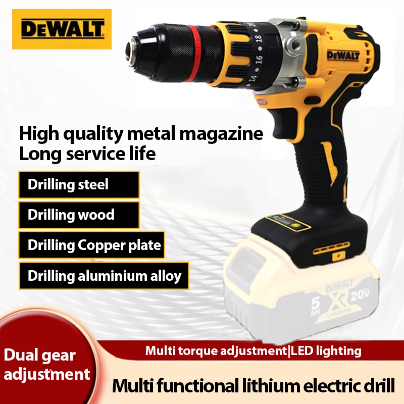 DEWALT DCD791 18V Cordless Compact Drill/Driver Brushless Motor Electric Drill Screwdriver Household Rechargeable Power Tools