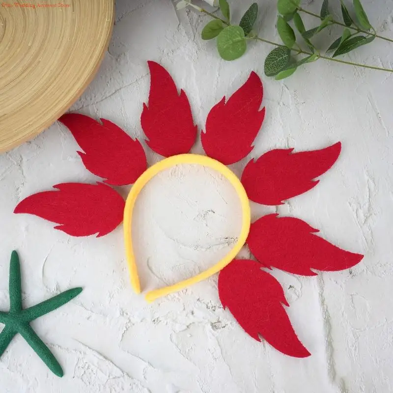 G92D Unique Flame Artistic Hair Band Gothic Holiday Accessory for Role Play