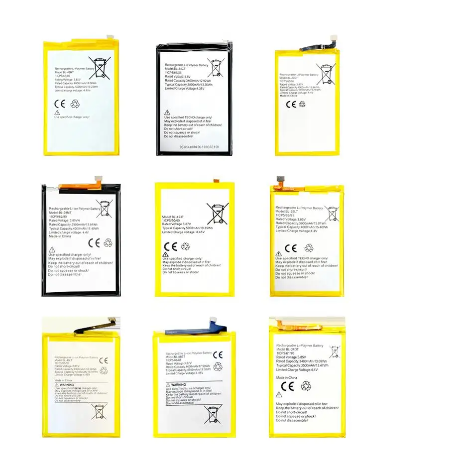 

Аккумулятор BL-34DT BL-49JT для Tecno BL-39LT CD8 Phantom Spark 6 9 12 1629 Camon 11S 18P 19, 20, 3.87V 15 16 17 18 20 Pro