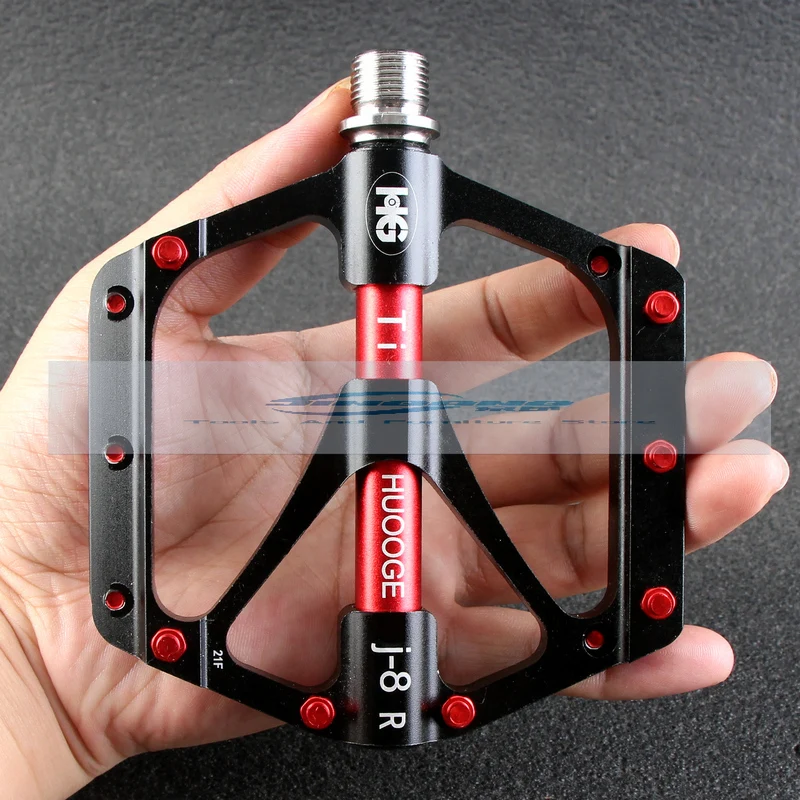 

HUOOGEJ8 Ultra-light three-bearing mountain bike, aluminum alloy bearing pedal, pedal, pedal