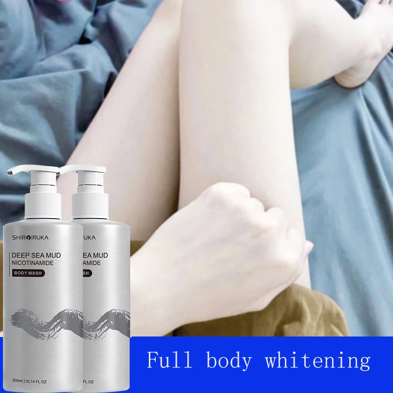 White Dolphin Nicotinamide Deep sea Mud Body Wash Exfoliate, Whiten, Moisturize and Replenish Shower gel Skin care