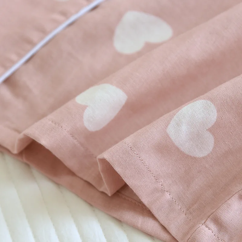 2026 Neues Frühlings- und Herbst-Pyjama-Set für Damen, 100% Baumwolle, Langarmhose, Zweiteiliges Set, Lieblich und Süß, Heimtextilien-Set – Detail 13