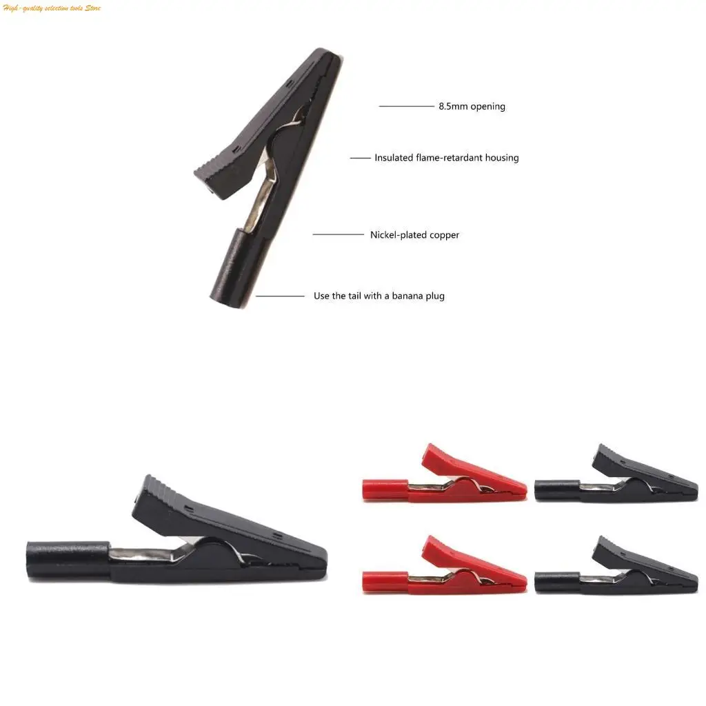 203F High Conductivity Alligators Clip With Insulation Suitable For Safe Electrical Connection Efficient Circuit Testing 4pcs