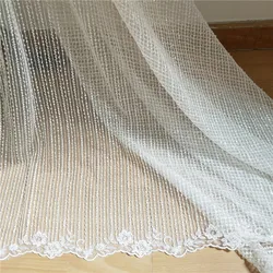 Luxury Heavy Beading Lace Fabric Ivory Wedding Dress Lace Embroidery Tulle Mesh Lace Bridal Gowns Lace Continuous GOOD Quality