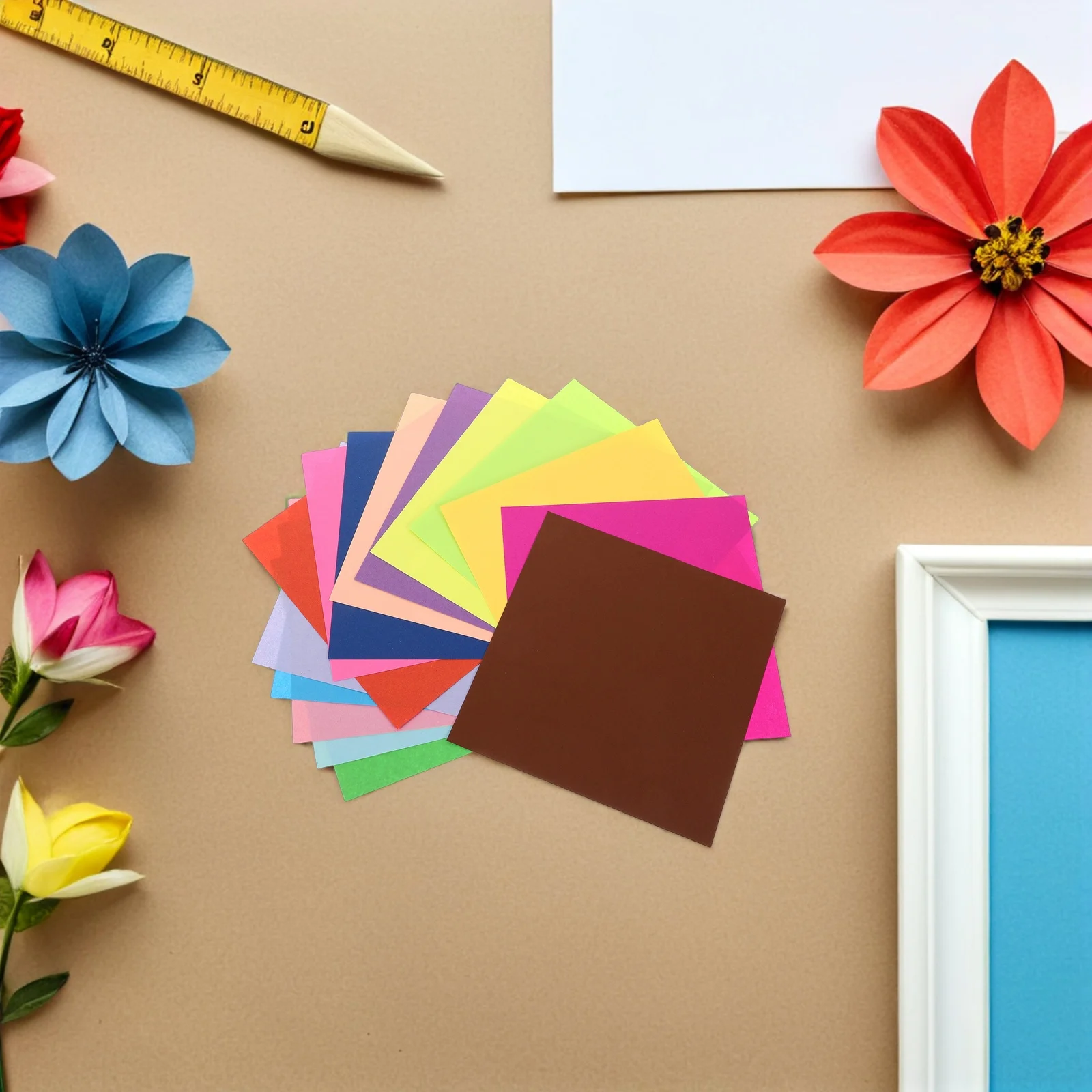 กระดาษโอริกามิสีสันสดใส 600 แผ่น ขนาด 15x15 ซม. พับง่าย เหมาะสำหรับงาน DIY งานศิลปะ งานประดิษฐ์ กิจกรรมในโรงเรียน กระดาษโอริกามิจำนวนมาก