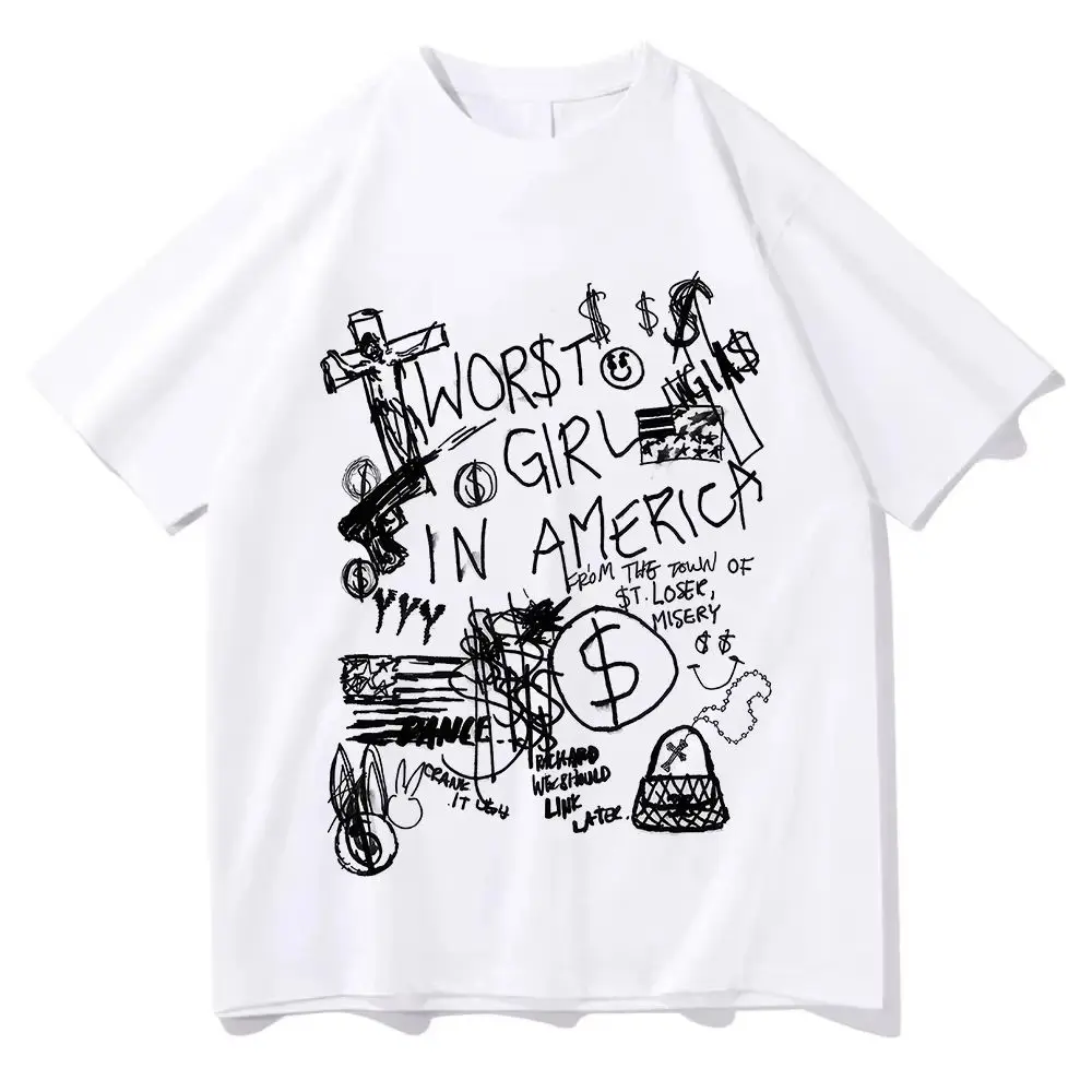 Picture 3: HIP POP Y2k Clothing Slayyyter WOR$T GIRL IN AMERICA T Shirt Casual Loose Tees Graphic Tops for Gifts Hight Quality T Shirts