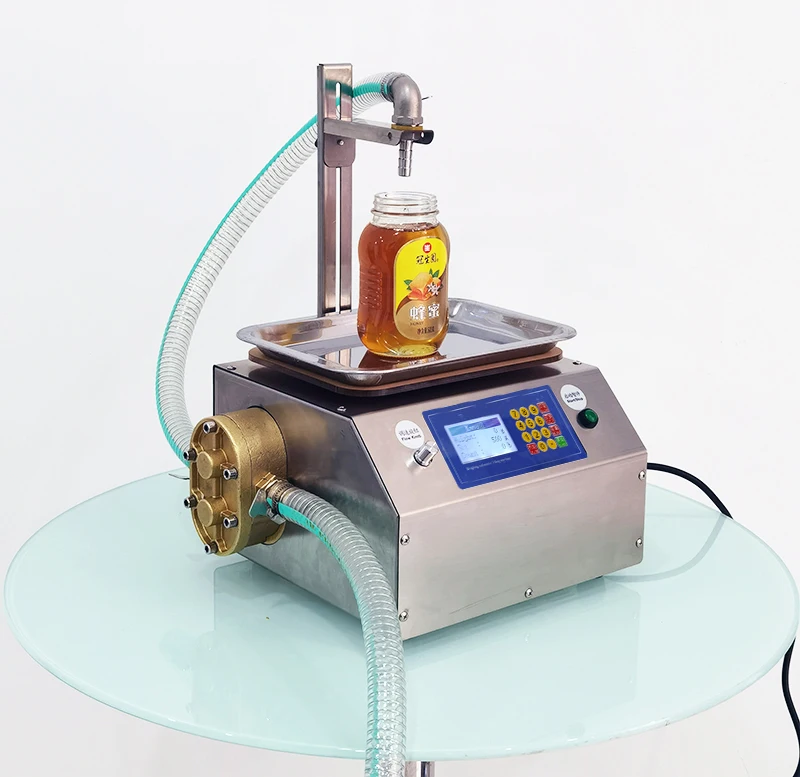 

Honey Oil Gear Pump Automatic CSYL15 Bottle Weighing and Filling Machine Beverage Sticky Glass Bag Digital Control