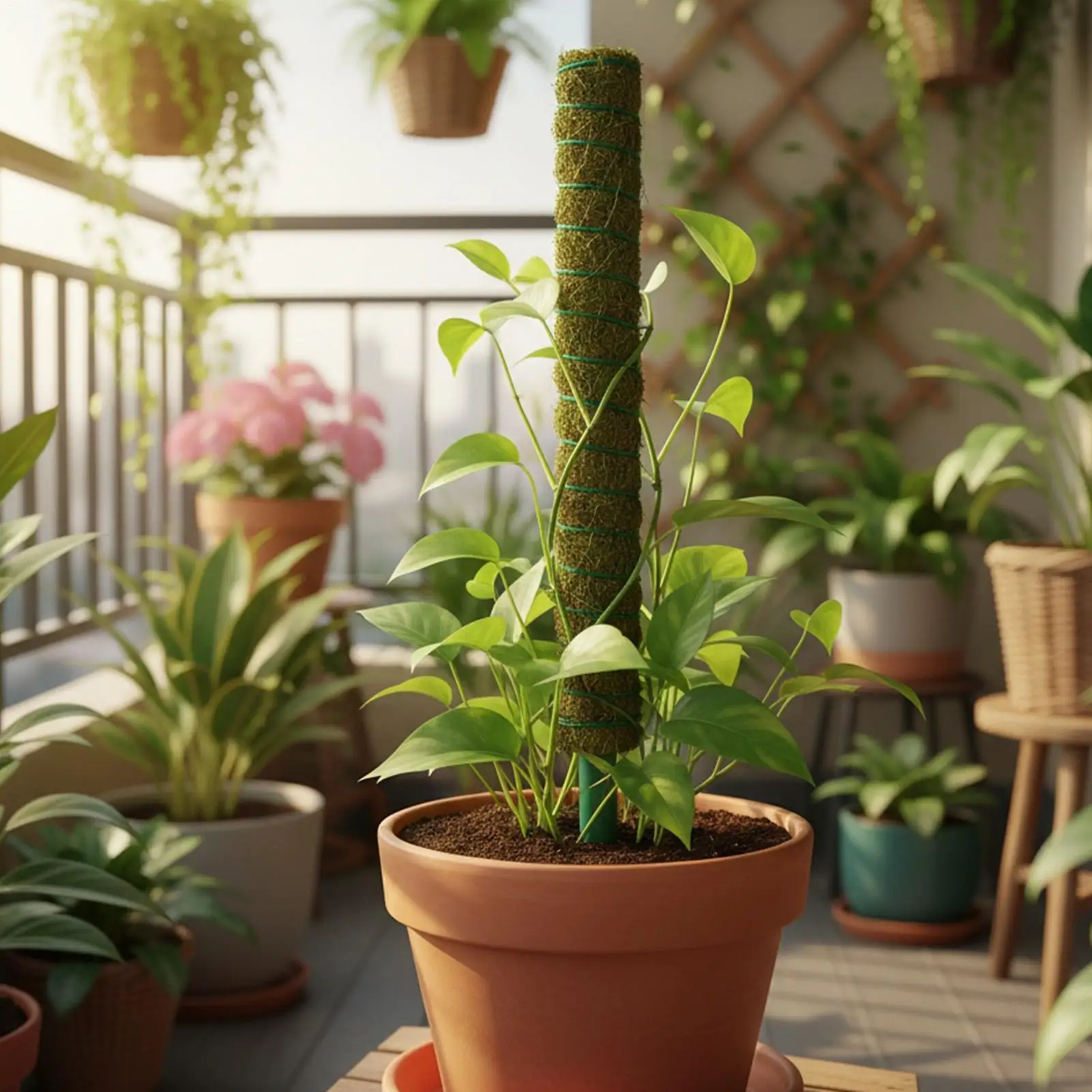 Moss Poles Stackable Moss Pole for Plants Monstera for Climbing Plants Plant Support Stakes Stand for Potted Plants