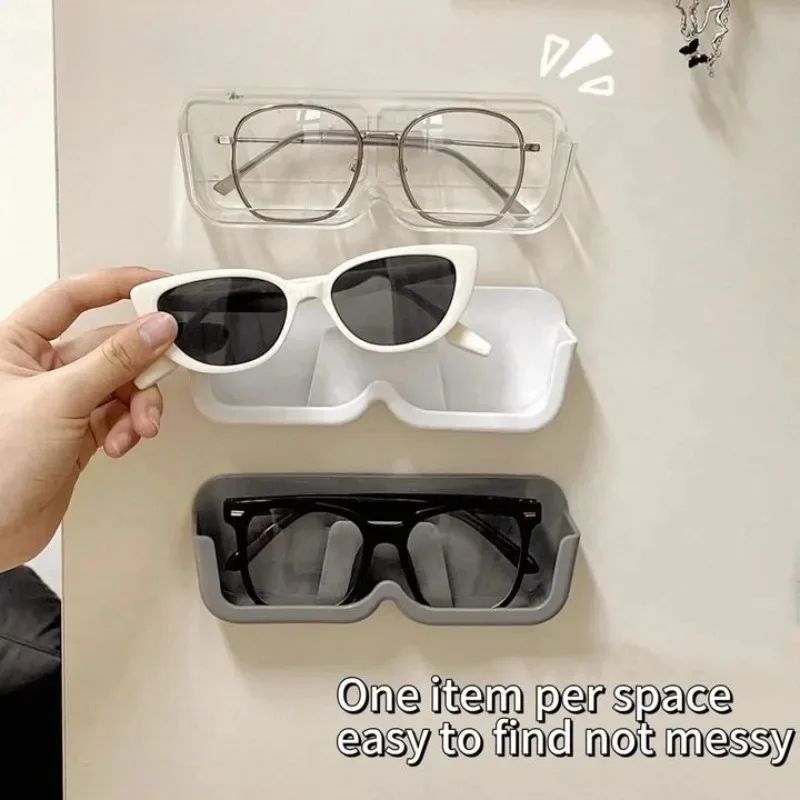 1-5pcs Desktop Glasses Storage Rack, Multifunctional Non Perforated Dormitory Bedside Bathroom Storage Rack, Glasses Rack