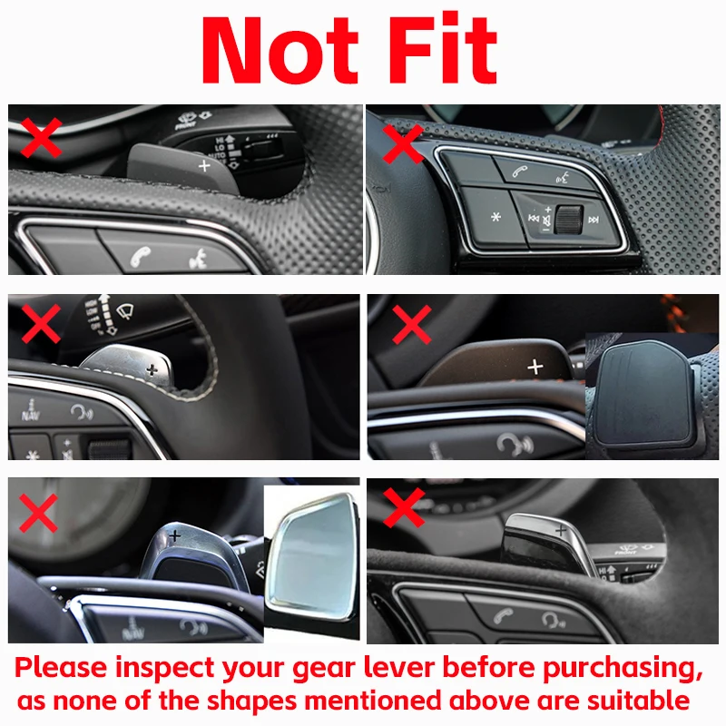 Para Audi A3 S3 A5 S5 2017 A4 B9 Q7 2016-2017 TT TTS palanca de cambios extensión de cambio volante paleta de cambio