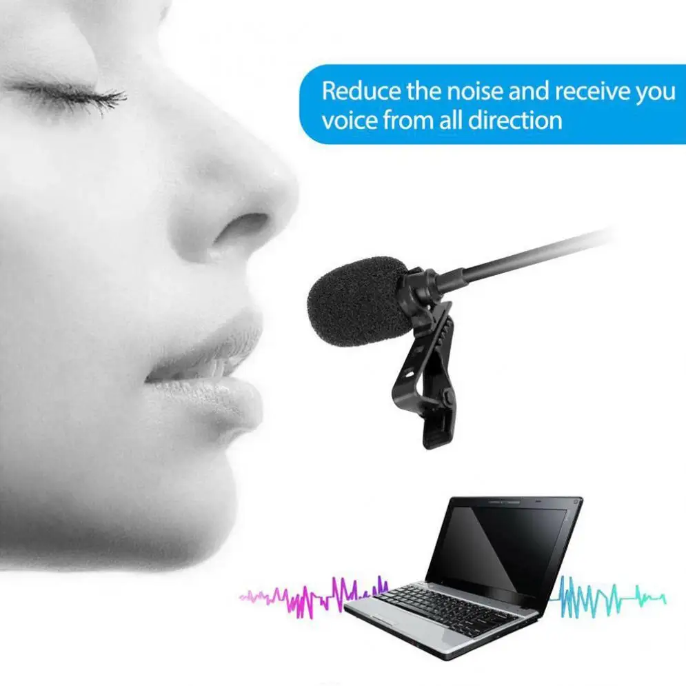 Portable USB Mini Microphone for Laptop PC Computer Recording Chat with USB Communication Connection