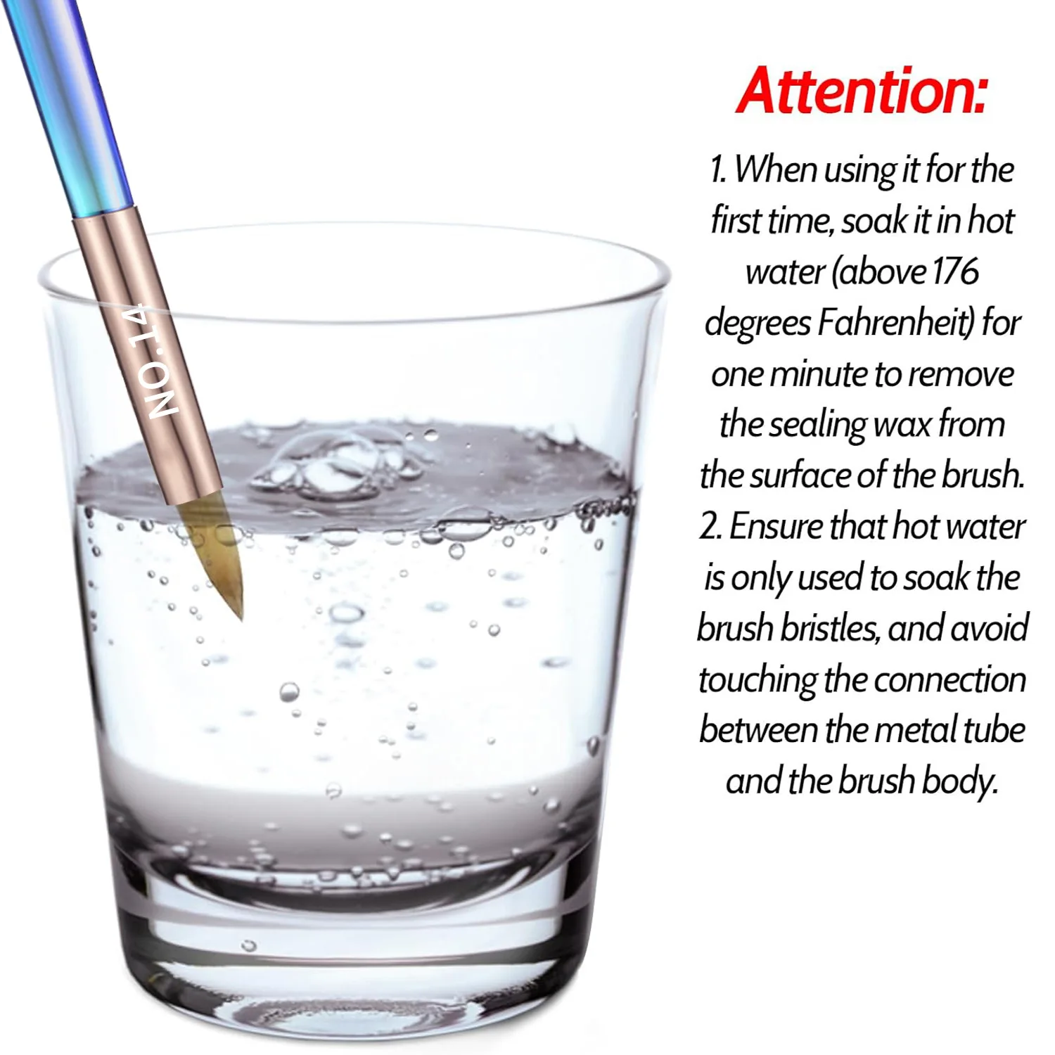 Ensemble de pinceaux pour Nail Art, 7 pièces, forme ovale, manche bleu aurore, poudre acrylique, manucure professionnelle, bricolage, Salon de maison