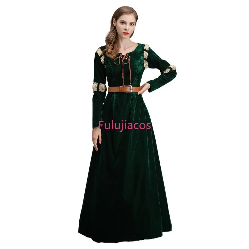 

Merida Cosplay Costume Adult Medieval Renaissance Dress