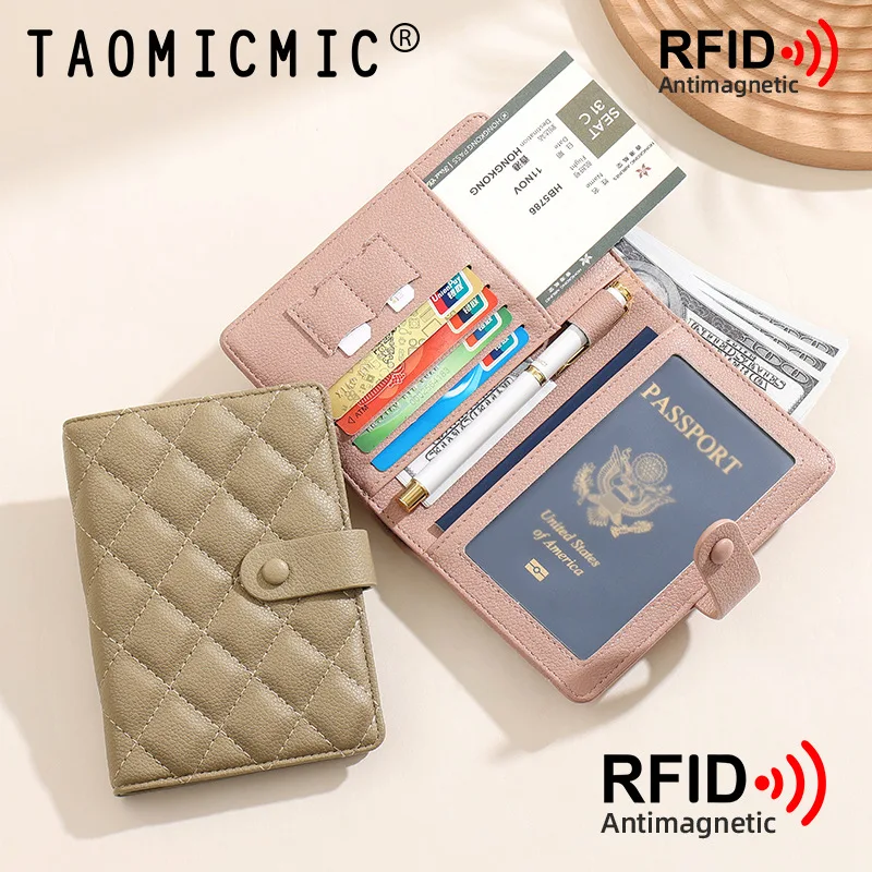 

Кошелек с блокировкой RFID для мужчин и женщин, дорожная сумка для паспорта, портативная сумка для хранения авиационного билета, сумка для карт с несколькими слотами, держатель для удостоверений личности
