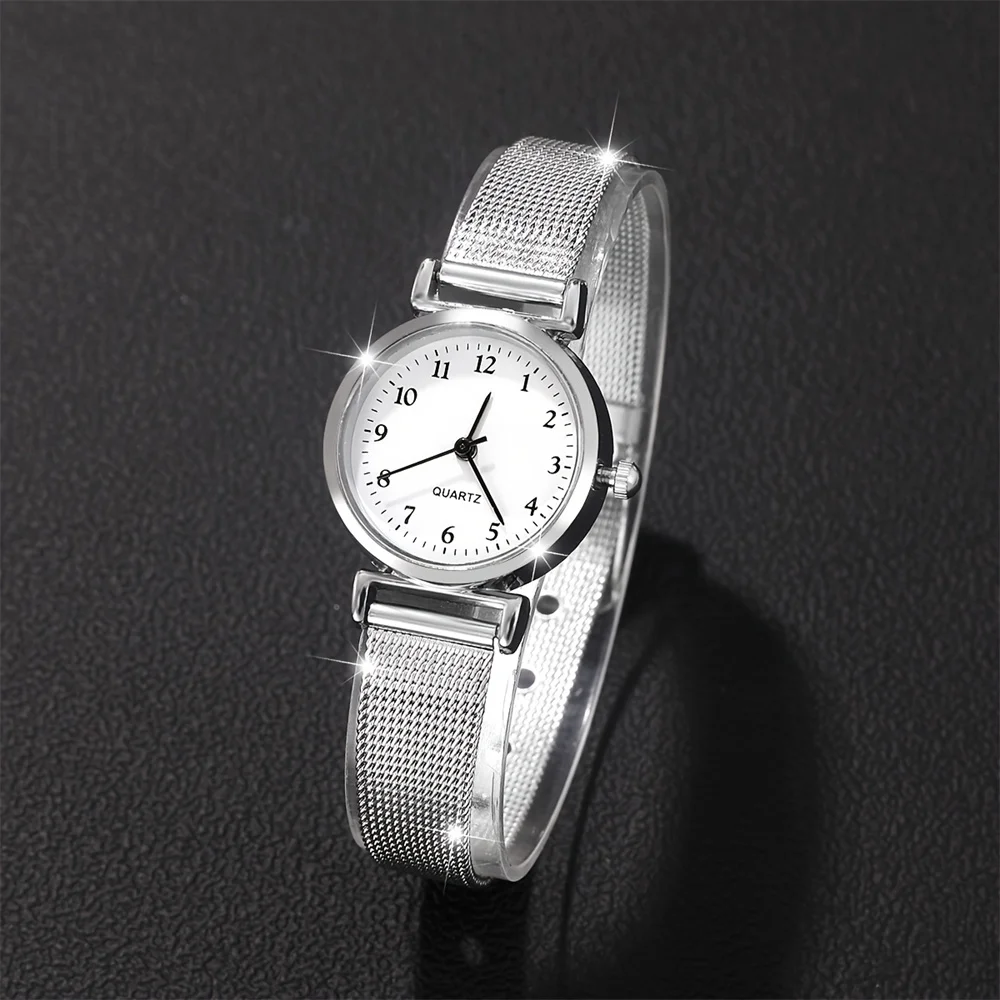 Moda feminina relógio casual pulseira relógios conjunto senhoras simples dial quartzo relógios de pulso vestido montre femme